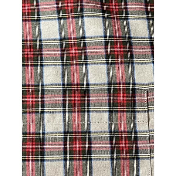 L.l. Bean Men's Gray Red Green Tartan‎ Plaid Cotton Long Sleeve Shirt M - Picture 4 of 9